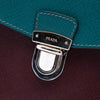 Prada Bicolor Saffiano Envelope Push Lock Clutch Secondhand