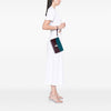 Prada Bicolor Saffiano Envelope Push Lock Clutch Secondhand