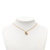 Dior Gold Plated Strass CD Logo Pendant Necklace Secondhand