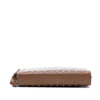 Fendi Studded Leather Trimmed Zucca Coated Canvas Clutch Secondhand