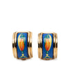 Hermès Enamel Feather Cloisonne Clip On Earrings Secondhand