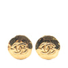 Chanel Gold Plated CC Clip On Earrings Secondhand