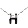 Hermès Palladium Plated Enamel Pop H Pendant Necklace Secondhand