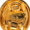 Chanel Gold Plated Mademoiselle Oval Clip On Earrings Secondhand