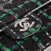 Chanel Medium Classic Quilted Tweed and Metallic Lambskin Double Flap Secondhand