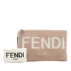 Fendi Shearling Logo Flat Pouch Secondhand