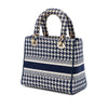 Dior Medium Embroidered Canvas Houndstooth Lady Dior Secondhand