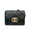 Chanel Quilted Lambskin Octagonal Buckle Crossbody Secondhand