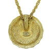 Chanel Gold Plated Logo Ribbon Pendant Necklace Secondhand