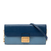Miu Miu Bicolor Goatskin Madras Wallet on Chain Secondhand