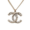 Chanel CC Gold Plated Faux Pearl Pendant Necklace Secondhand
