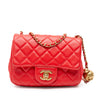 Chanel Mini Square Classic Lambskin Pearl Crush Single Flap Secondhand