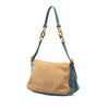 Fendi Mini Suede and Calfskin Colorblock Tortoiseshell Chain Mamma Forever Secondhand