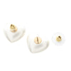 Chanel CC Gold Plated Faux Pearl and Rhinestone Heart Earrings Secondhand