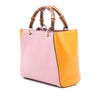 Gucci Mini Bicolor Calfskin Bamboo Shopper Satchel Secondhand