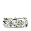Chanel Medium Classic Chevron Tweed Floral Double Flap Secondhand