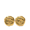 Secondhand Chanel CC Gold Plated Round Clip On Earrings