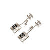 Secondhand Chanel CC Brass Cambon Ligne Drop Pushback Earrings
