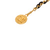 Chanel Gold Plated Leather Woven Medallion Chain Belt Secondhand