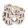 Hermès Large Sterling Silver Chaine d'Ancre Enchainee Ring Secondhand