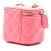 Chanel Mini Quilted Lambskin Top Handle Vanity Case With Chain Secondhand