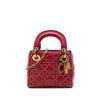 Dior Mini Lambskin Cannage Studded Supple Lady Dior Secondhand