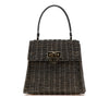 Ferragamo Wicker Gancini Iconic Top Handle Bag Secondhand
