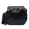 Chanel CC Quilted Lambskin Tassel Crossbody Secondhand