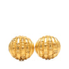 Chanel CC Gold Plated Shell Clip On Earrings Secondhand