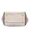 Burberry Small Leather and House Check Canvas Canterbury Tote Secondhand