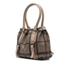 Burberry Smoke Check Coated Canvas Northfield Satchel Secondhand
