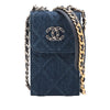Chanel Denim 19 Phone Holder with Chain Secondhand