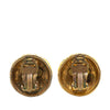 Chanel Gold Plated CC Quilted Clip On Earrings Secondhand
