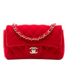 Chanel Mini Rectangular Classic Velvet Single Flap Secondhand