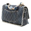 Chanel Paris Dubai Medium Quilted Denim Pompom Flap Secondhand
