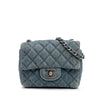 Chanel Mini Square CC Quilted Denim Single Flap Secondhand