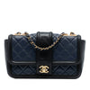 Secondhand Chanel Medium Bicolor Quilted Lambskin Elegant CC Flap