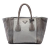 Prada Scamosciato and Canapa Twin Pocket Double Handle Satchel Secondhand