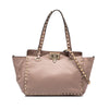 Valentino Small Leather Rockstud Trapeze Satchel Secondhand