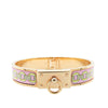 Hermès Enamel Clic Anneau Flots Fleures Et Frontaux Bracelet PM Secondhand