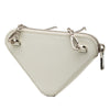 Prada Mini Brushed Leather Triangle Chain Pouch Secondhand