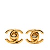 Chanel Gold Plated CC Turn Lock Clip on Earrings Secondhand