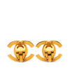 Chanel Gold Plated CC Turn Lock Clip on Earrings Secondhand