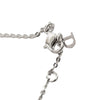 Dior Brass Crystal Embellished Triple Spell Out Charm Necklace Secondhand