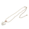 Chanel CC Faux Pearl and Rhinestone Heart Pendant Necklace Secondhand
