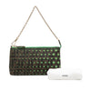 Fendi Zucca Spalmati Dots Chain Pochette Secondhand
