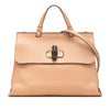 Secondhand Gucci Medium Leather Bamboo Daily Satchel