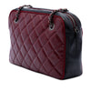 Chanel Large Bicolor CC Diamond Quilted Calfskin Ballerine Camera Bag Secondhand