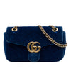 Gucci Medium GG Marmont Matelasse Velvet Shoulder Bag Secondhand
