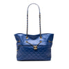Chanel CC Calfskin Front Zip Drawstring Chain Tote Secondhand